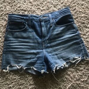 Madewell high waisted jean shorts